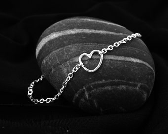 StErLiNg SiLvEr TiNy HeArT bRaCeLeT