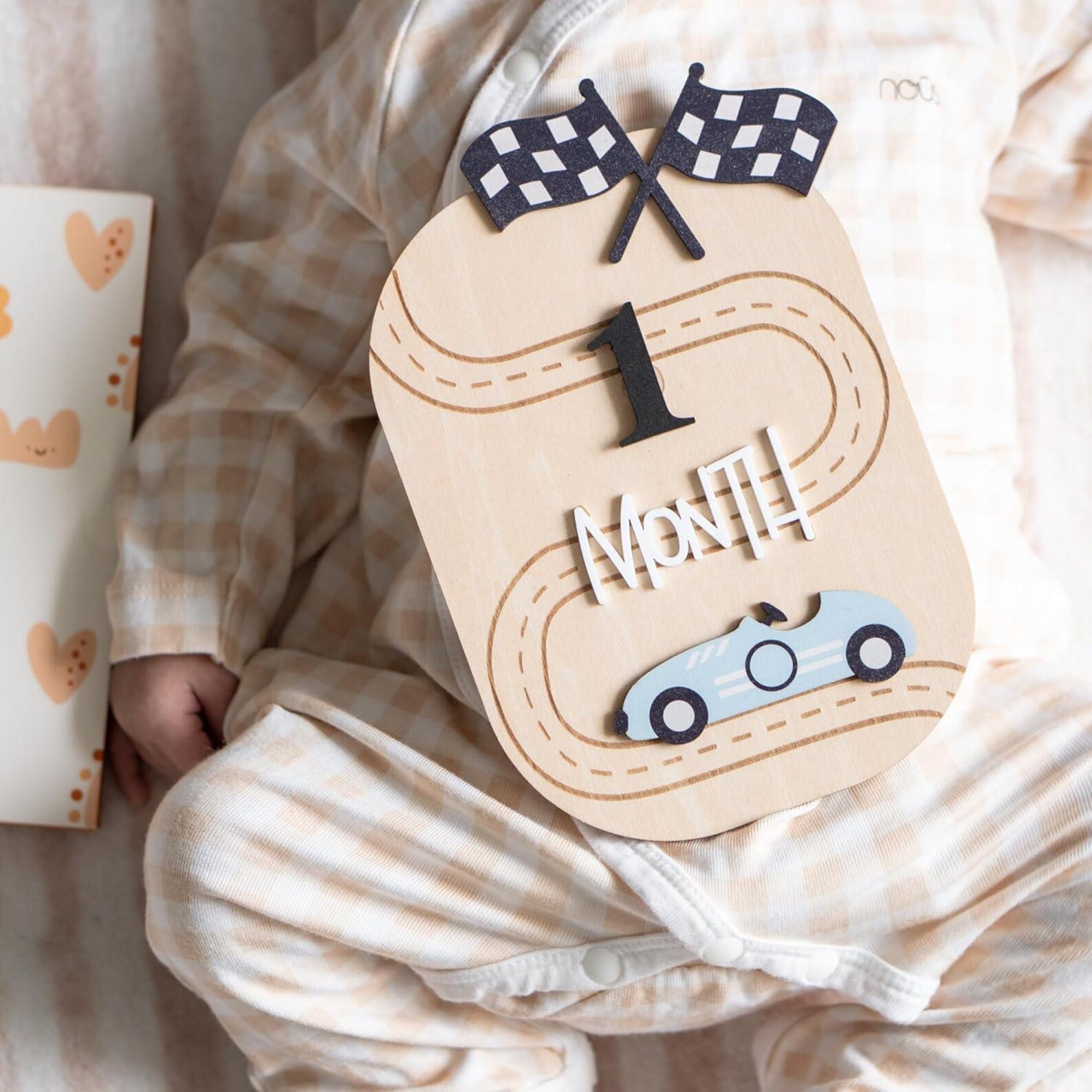 Racecar Baby Milestone Sign: Newborn Photo Prop, Baby Boy Gift - Etsy