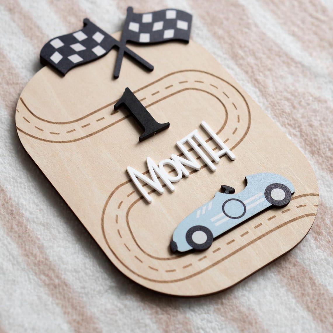 Racecar Baby Milestone Sign: Newborn Photo Prop, Baby Boy Gift - Etsy