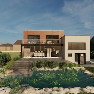 Benutzerdefinierte Architektur Außen-Render-Services | 3D Architektur-Visualisierung | Haus-Fassaden-Gestaltung | Wohn & Kommerziell CGI
