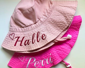 Toddler Sun Hat, Baby Sun Hat, Customized Kid Sun Hat, Bucket Hat, Custom Bucket Hat, Custom Sun Hat, Custom Toddler Sun Hat, Toddler Hat