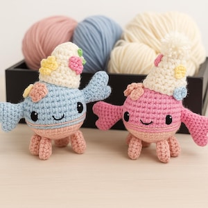 Amigurumi Kawaii Crab Crochet Pattern PDF Download, Toys Sea Creatures Crochet, Crab PDF File, Handmade Mini Hermit, Crab Amigurumi Pattern