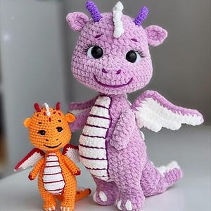 Bundle 3 Dragon Plush Toy Amigurumi Crochet Pattern PDF Tutorial English, Crochet Dinosaur Pattern, Amigurumi Toy Pattern, Bundle Crochet