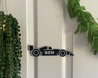 Personalised Racecar Door Sign