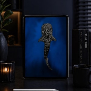 Whale Shark Digital Art Bundle | Printable Ocean Wall Art + Phone Wallpaper | Multiple Aspect Ratios