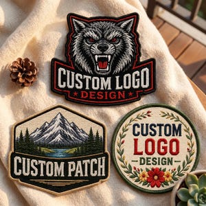 Custom Embroidered Patch, Personalized Logo Patch, Iron On Patch, Team Uniform Patch
