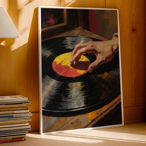 Vintage Record Wall Art posters Printable Eccentric Prints Music Poster Vinyl Download Vinyl Records Digital File music painting set of 4