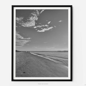 South Beach At Sunset In Sea Pines, Hilton Head Island Black And White Fine Art Photography Print, Art For Gratitude