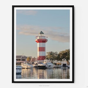 Harbour Town Lighthouse And Boats At Sunset, Hilton Head Island Fine Art Photography Print, In Sea Pines Plantation, Art For Gratitude