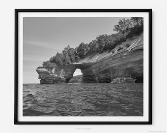 Lover&#39;s Leap, Pictured Rocks Michigan Fine Art Photography Print, In Munising, Art For Gratitude