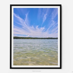Torch Lake Michigan Sandbar, Fine Art Photography Print, Summer, Art For Gratitude.