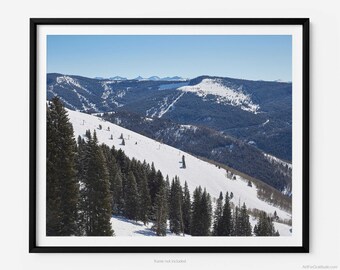 Back Bowl Ski Runs, At Vail Ski Resort, A Vail Colorado Fine Art Photography Print, With High Noon Express Lift, Art For Gratitude