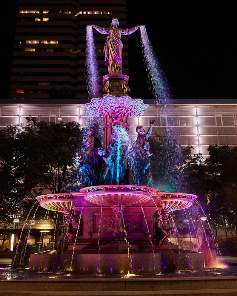Fountain Square Cincinnati Photography Print, A Historic Landmark, With ...