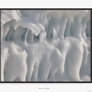 Frozen Ice Fine Art Photography Print, St. Joseph, On Lake Michigan, Abstract, Art For Gratitude.