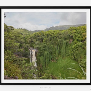 Makahiku Falls On the Pipiwai Trail, A Maui Hawaii Fine Art Photography Print, Art For Gratitude
