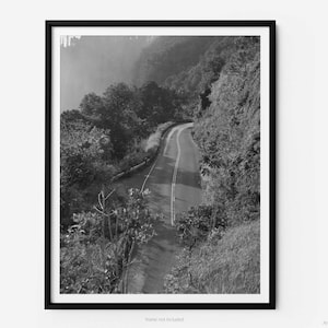 Road To Hana, A Maui Hawaii Black And White Fine Art Photography Print, Hana Highway, Art For Gratitude
