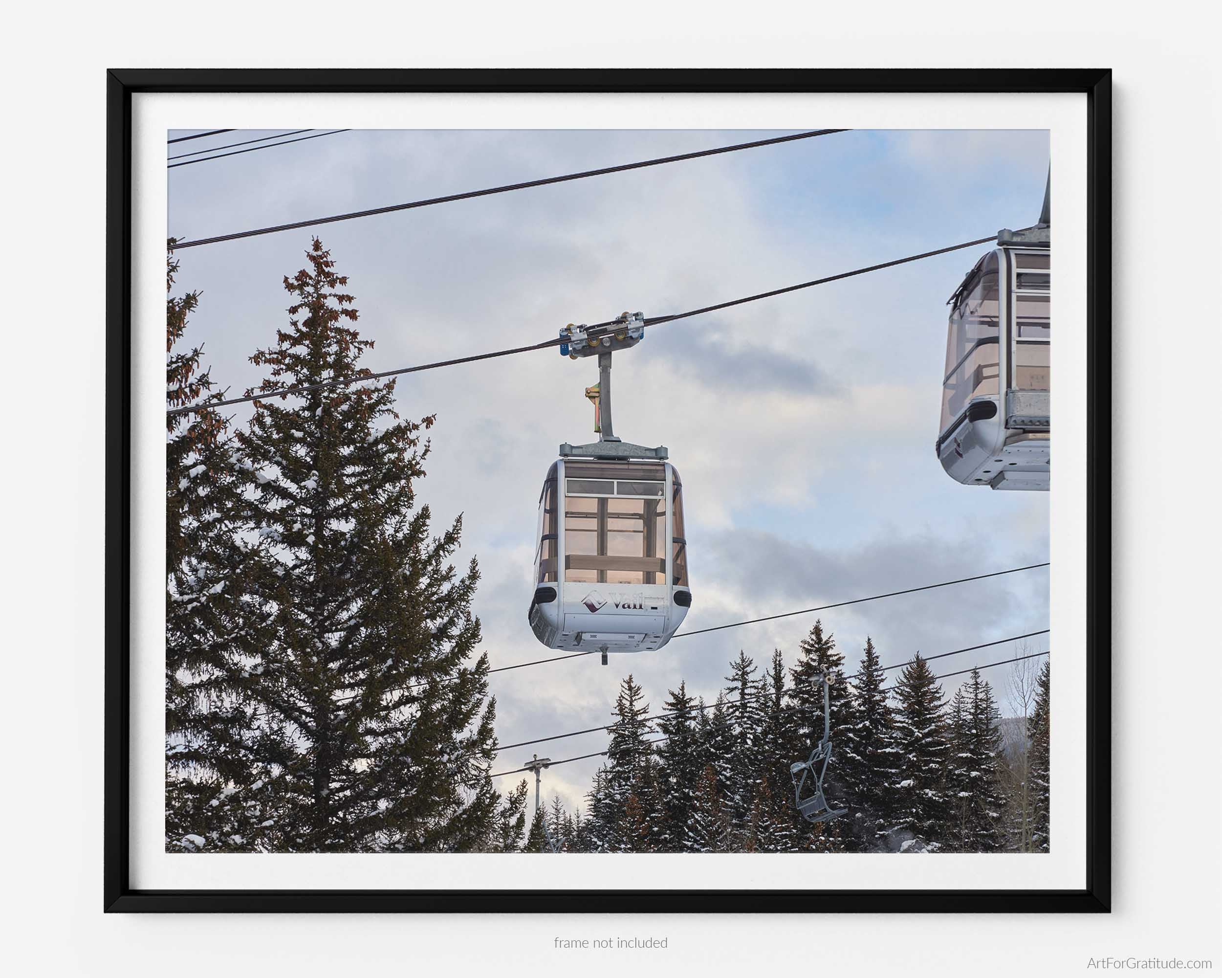 Eagle Bahn Gondola Cable Car at Vail Ski Resort, Vail Colorado Fine Art