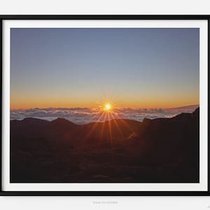 Haleakalā Summit At Sunrise, Haleakalā National Park Fine Art Photography Print, In Maui Hawaii, Pā Kaʻoao Trail Overlook, Art For Gratitude