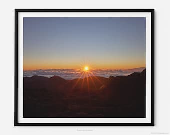 Haleakalā Summit At Sunrise, Haleakalā National Park Fine Art Photography Print, In Maui Hawaii, Pā Kaʻoao Trail Overlook, Art For Gratitude