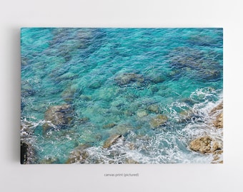 St. John U.S. Virgin Islands Canvas Print, Turquoise Clear Blue Ocean Water, On Ram Head Trail, In Caribbean, USVI, Beach. Art For Gratitude