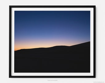 Sunset Gradient, At Yosemite National Park, A Yosemite Fine Art Photography Print, Dusk Silhouette, Minimalist Wall Art, Art For Gratitude.