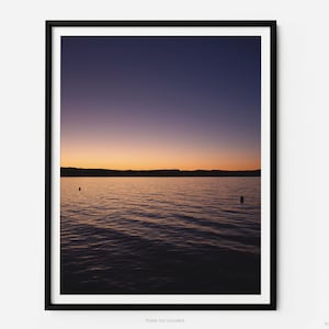 Torch Lake At Sunset, Fine Art Photography Print, In Michigan, Summer, With Buoys, Art For Gratitude.