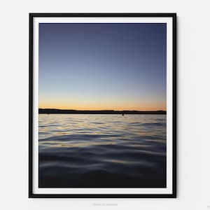 Torch Lake At Sunset, Fine Art Photography Print, In Michigan, Summer, With Buoys, Art For Gratitude.