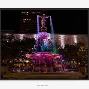 Fountain Square Cincinnati Photography Print, A Historic Landmark, With Statues And Water, In Downtown Cincinnati Ohio, by Art For Gratitude