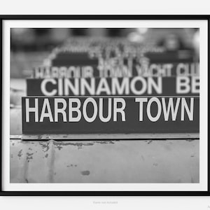 Harbor Town mailbox aanmelden Sea Pines, Hilton Head Island zwart-wit Fine Art Photography Print, kunst aan de muur, kunst voor dankbaarheid