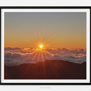 Haleakalā Summit At Sunrise, Haleakalā National Park Fine Art Photography Print, In Maui Hawaii, Pā Kaʻoao Trail Overlook, Art For Gratitude