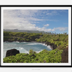 Black Sand Beach At Waiʻānapanapa State Park, A Maui Hawaii Fine Art Photography Print, Pa‘iloa Beach, In Hana, Art For Gratitude