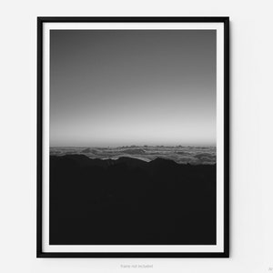 Haleakalā Summit At Sunrise, Haleakalā National Park Black And White Fine Art Photography Print, In Maui Hawaii, Art For Gratitude