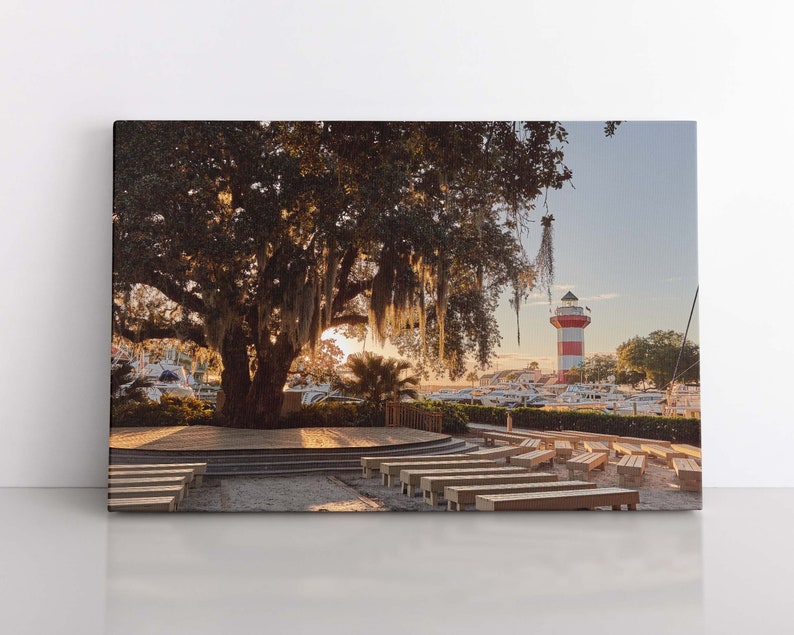 Hilton Head Island Canvas Photography Print Harbor Town Etsy