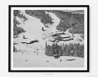 View Down Swingsville To Mid-Vail, At Vail Ski Resort, Vail Black And White Fine Art Photography Print, Art For Gratitude