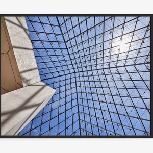 Paris Photography Print, The Louvre Museum, Inside Louvre Pyramid. By Jeff Schear, Art For Gratitude. Paris Wall Art. France