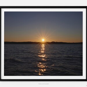 Fackel See bei Sonnenuntergang, Fine Art Fotografie Druck, in winzigen Portait.