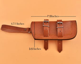 Handmade Leather Knife Sheath - Durable Belt Loop Cover for Hunting knives