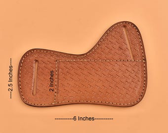 Custom 6" Leather Knife Sheath Handcrafted Genuine Leather Case for Hunting & Outdoor Use