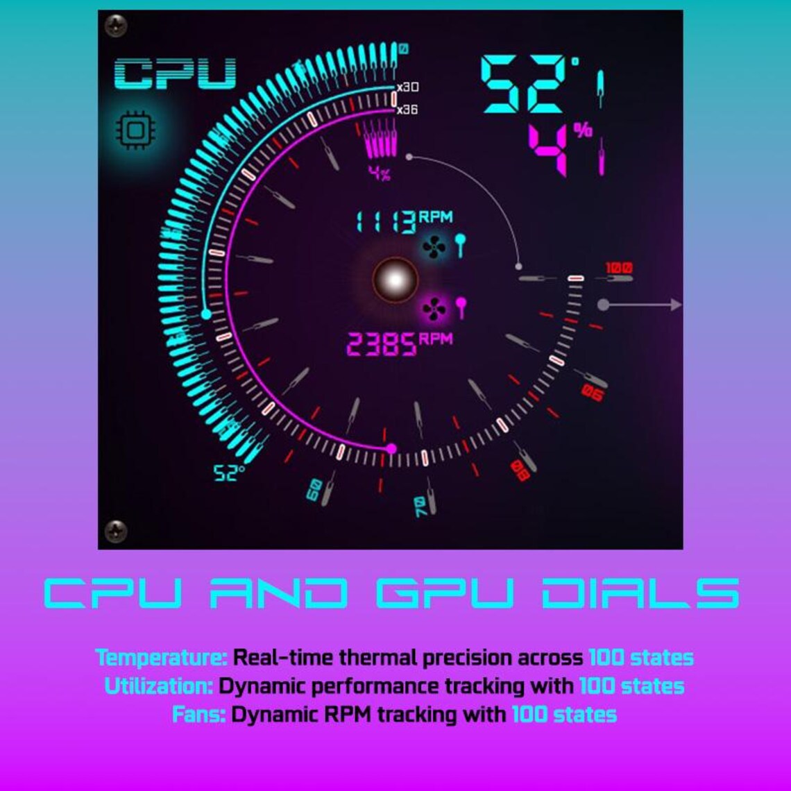 AIDA64 Sensor Panel Template for PC Monitor | Horizontal & Vertical ...