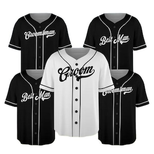 Groom & Groomsman Jersey Custom Names And Numbers, Groomsmen Proposal, Bachelor Party Groomsmen Jersey, Baseball Custom Jersey