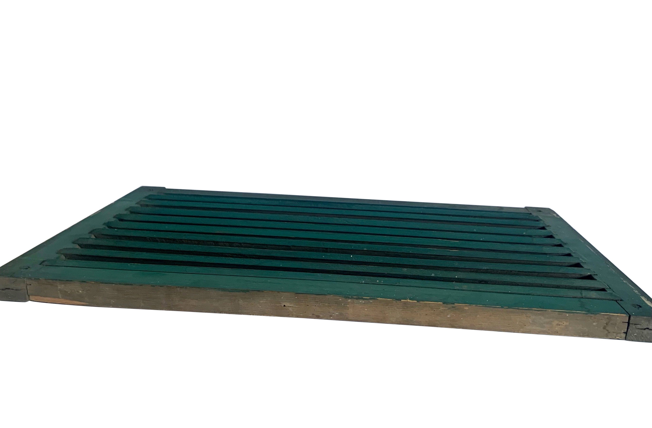 Vintage Green Wood Vent Cover ... Farm Shutter, Rustic Wooden Wall Art ...