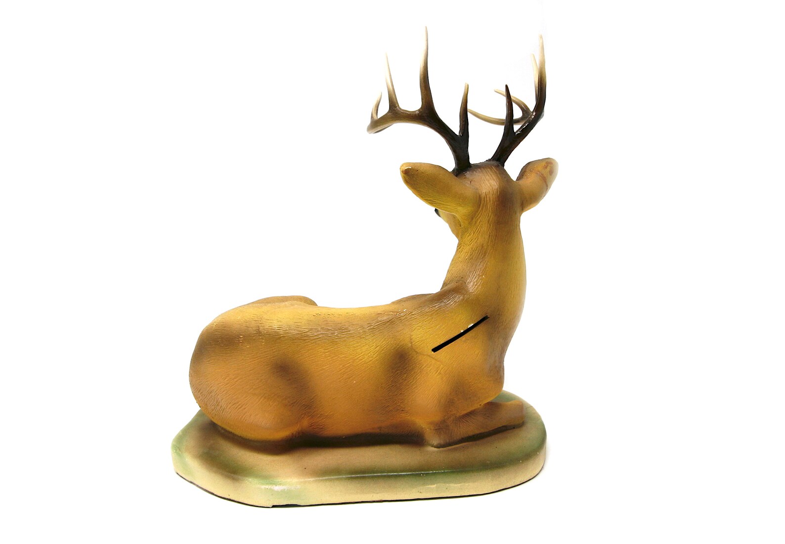 Vintage Deer Ceramic Bank Large 10Point Buck Figurine Etsy