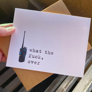 Funny &quot;What the F*, Over&quot; Card – Snarky Encouragement or Thinking of You Card – Coworker Leaving or WTF Moment Greeting