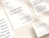 Wedding Invitation Set • Editable Canva Template • Modern Minimalist Design • Save the Date, RSVP, Details Card • Digital Download