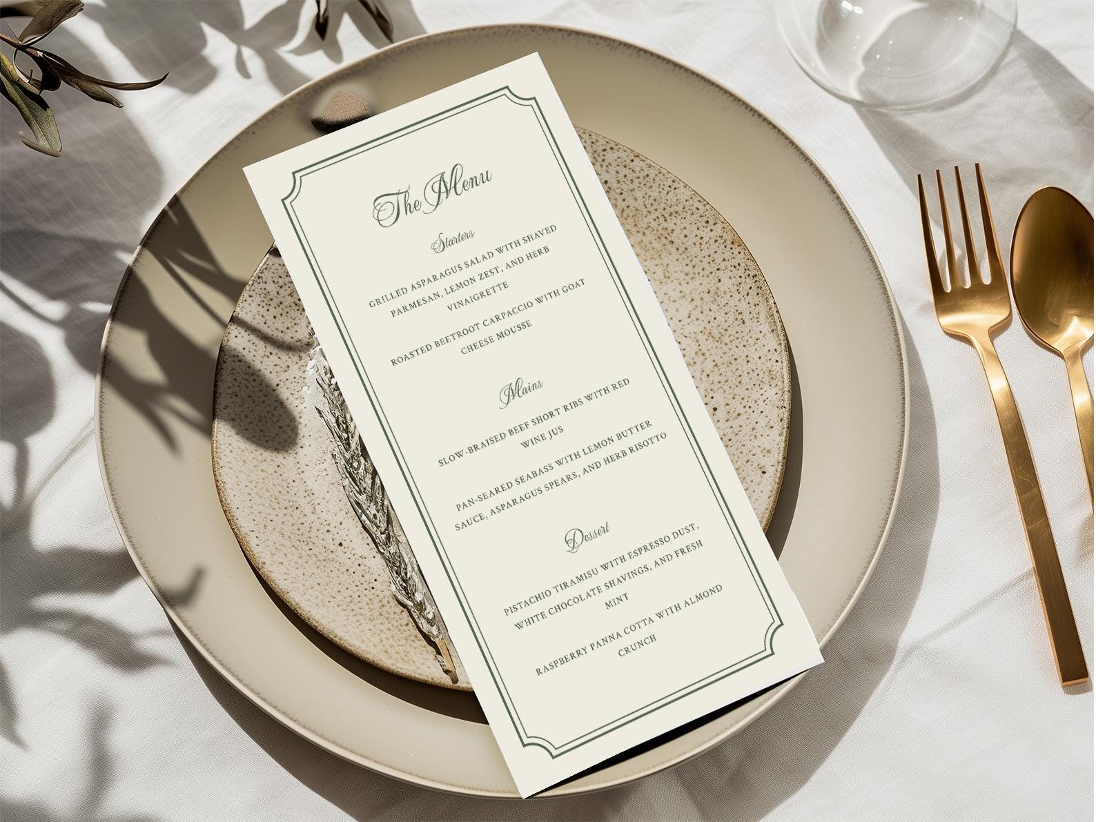 Line For Table Menu Classic Line Menu Template | Editable Canva Design | Hand-drawn Vintage ...