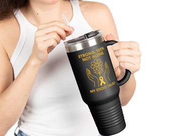 Taza térmica de viaje con mensaje inspirador, regalo para concienciar sobre la salud mental