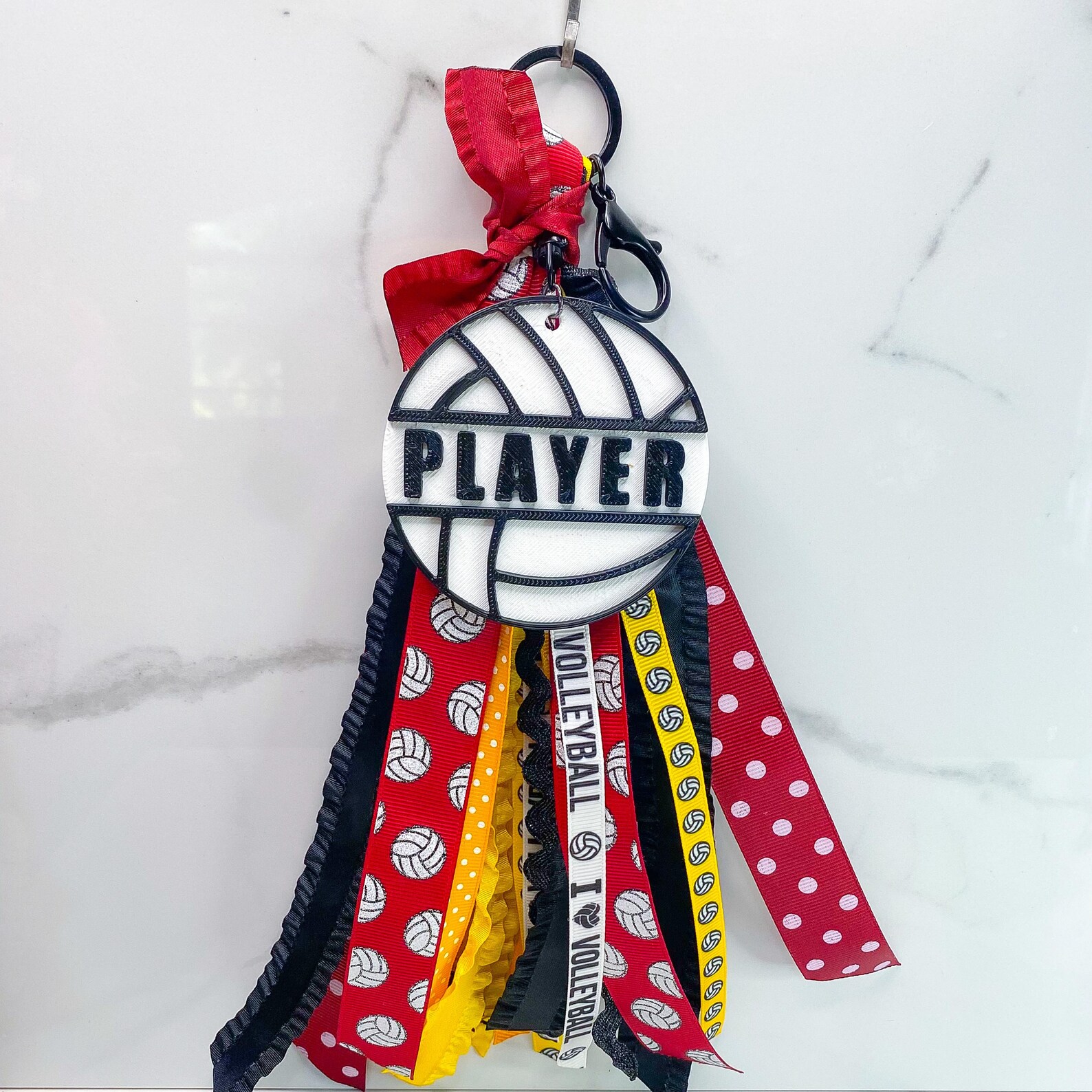 Ponytail Ribbons + Personalized Sports Bag Tag Tassle Streamer Clip On ...