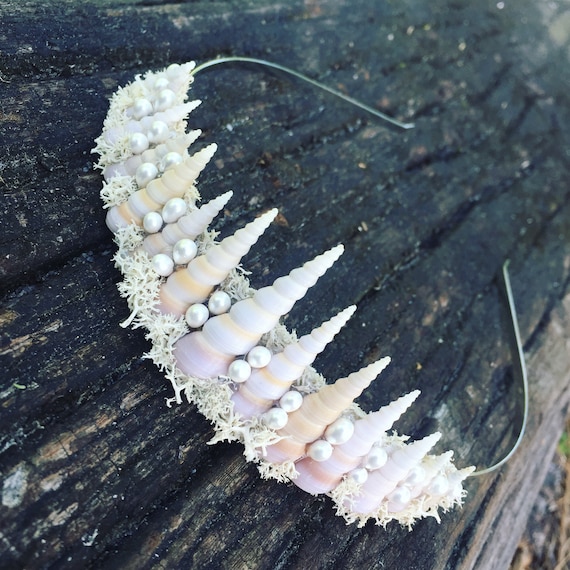 Seashell Crown Bridal Headpiece, Mermaid Shell Tiara, Bridal  display picture 1