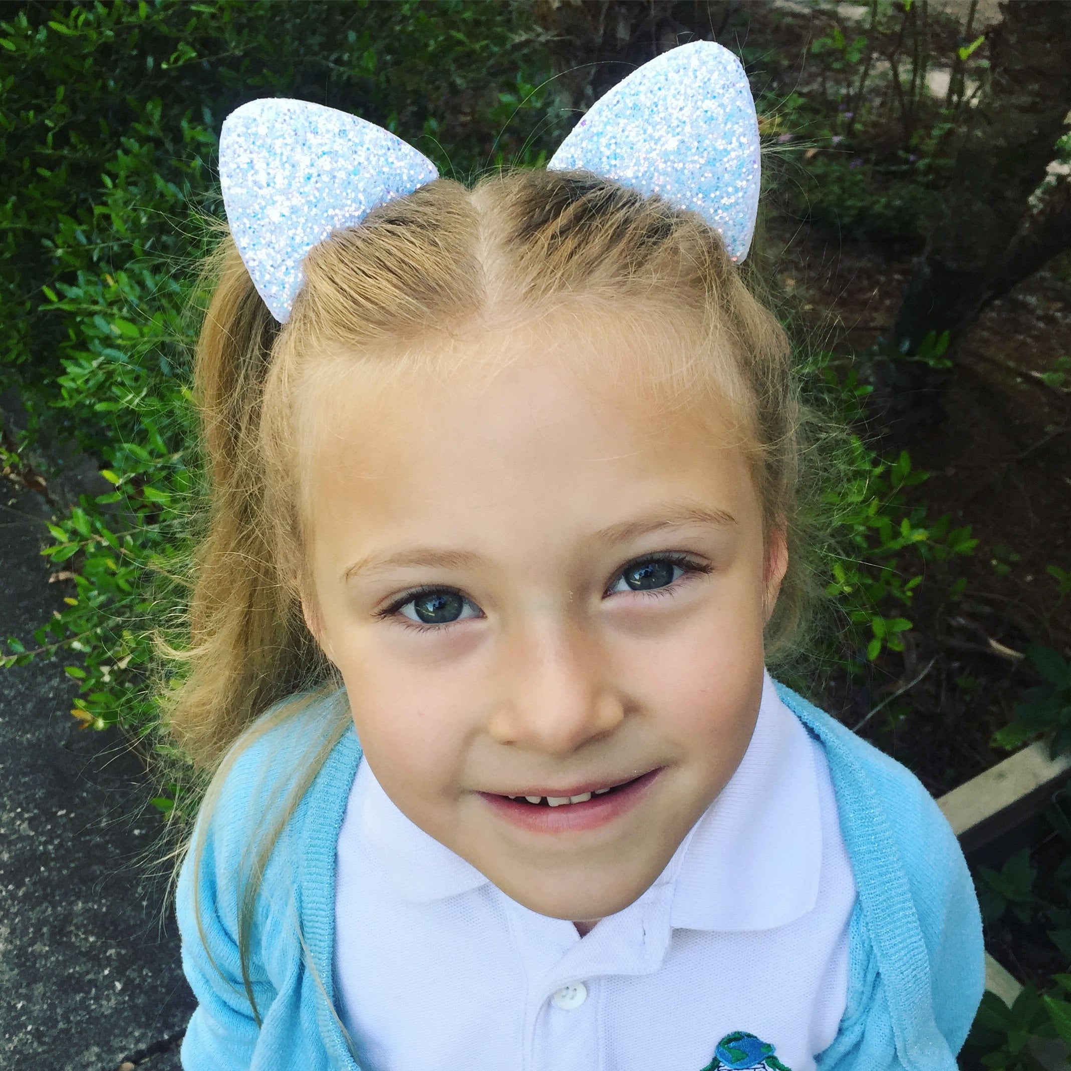 Glitter Kitty Cat Ear Hair Clips, Kitten Hair Accessory, Cat 
