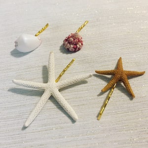 Mermaid Hair Accessories Starfish Hair Pins Beach Wedding Bridal Hairpiece Flower Girl Sea Shells Set of 4 Bobby Pins Beach image 9